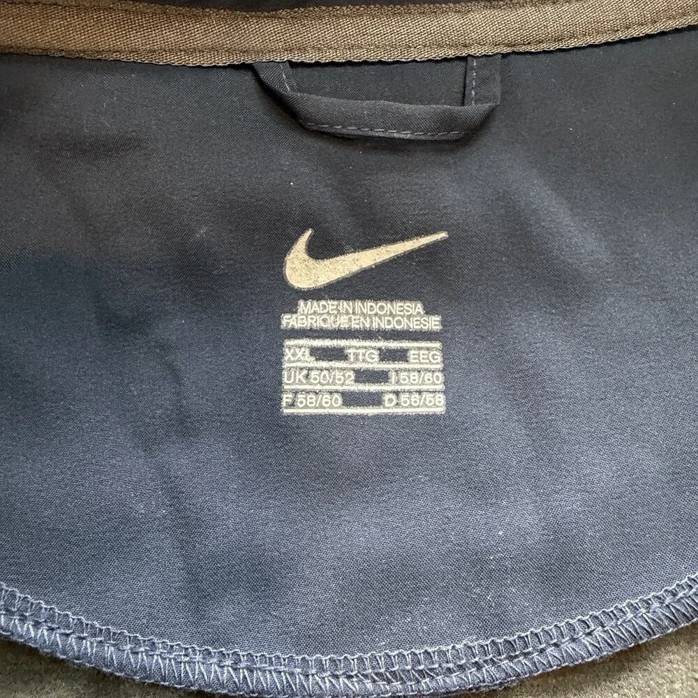 Nike Miami University Team Issued Full Zip Jacket Men's 2XL Navy Lined Softshell